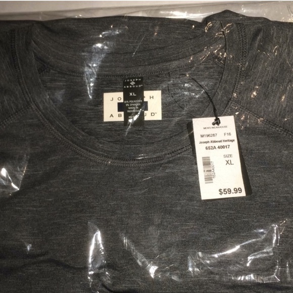 NWT Joseph Abboud Sport Gray Long Sleeve Activewear Shirt - Picture 2 of 3